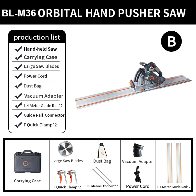 2000W Miter Saw with Guide Rail BL-M36