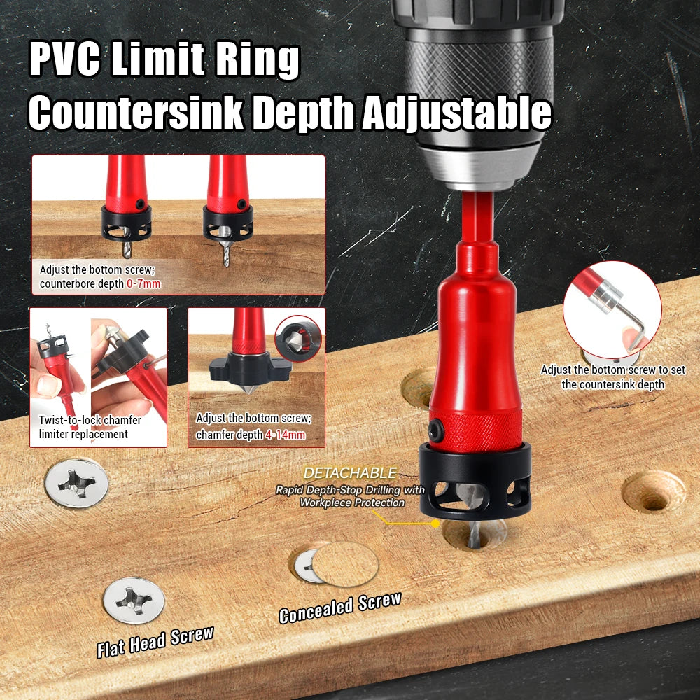 Multi-functional Countersunk Drill Bit Set BL-TL800
