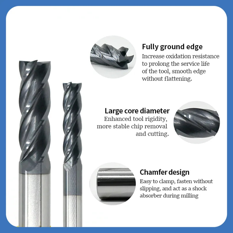 HRC55 4-edge Tungsten Alloy CNC Milling Cutter BL-TL765