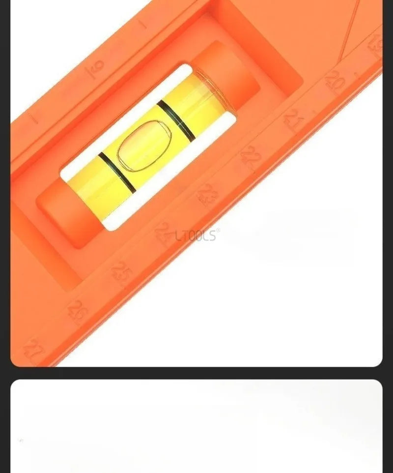 Règle De Marquage Et Mesure Ajustable - Pour Menuiserie, Bricolage - Angles 15° à 90°, Niveau à Bulle - Multifonction