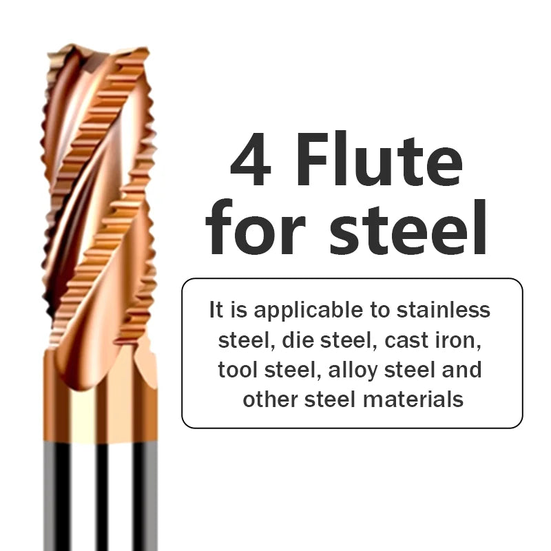 HRC55 3/4 Blade Carbide CNC Milling Cutter BL-TL760