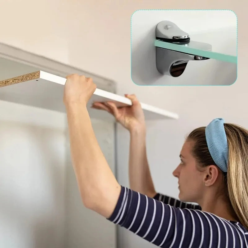 Adjustable Glass Shelf Bracket Clip Hardware BL-TL740