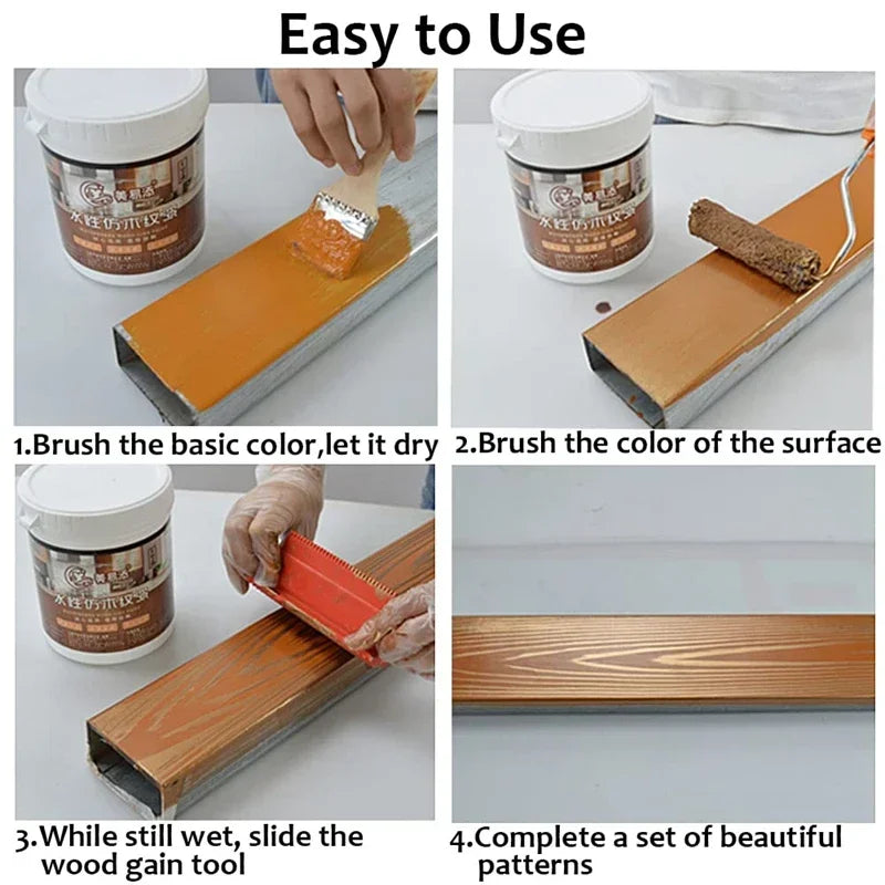 Wood Grain Tool Set Texture Rubber Paint Roller Brush BL-TL751