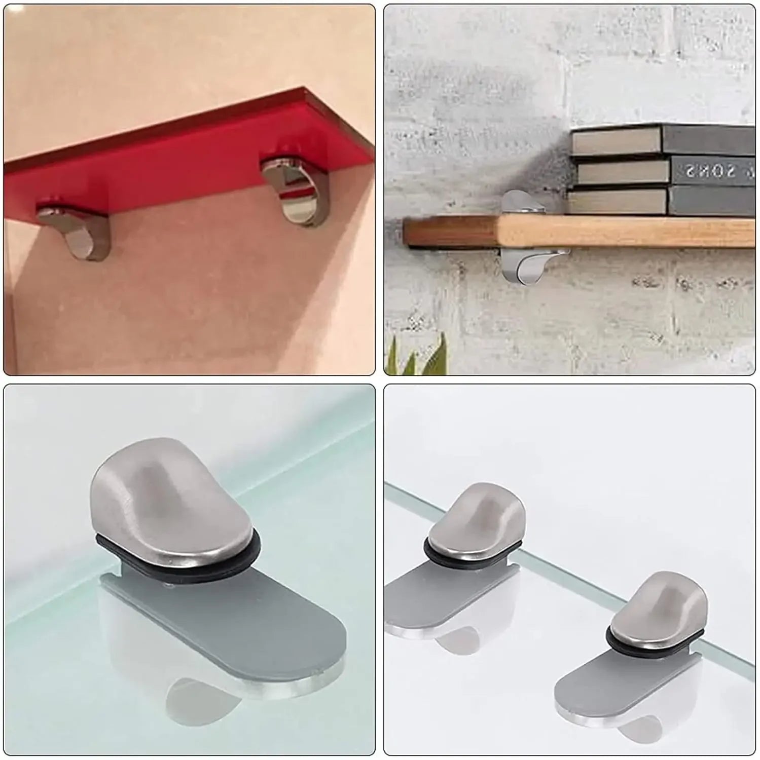 Adjustable Glass Shelf Bracket Clip Hardware BL-TL740