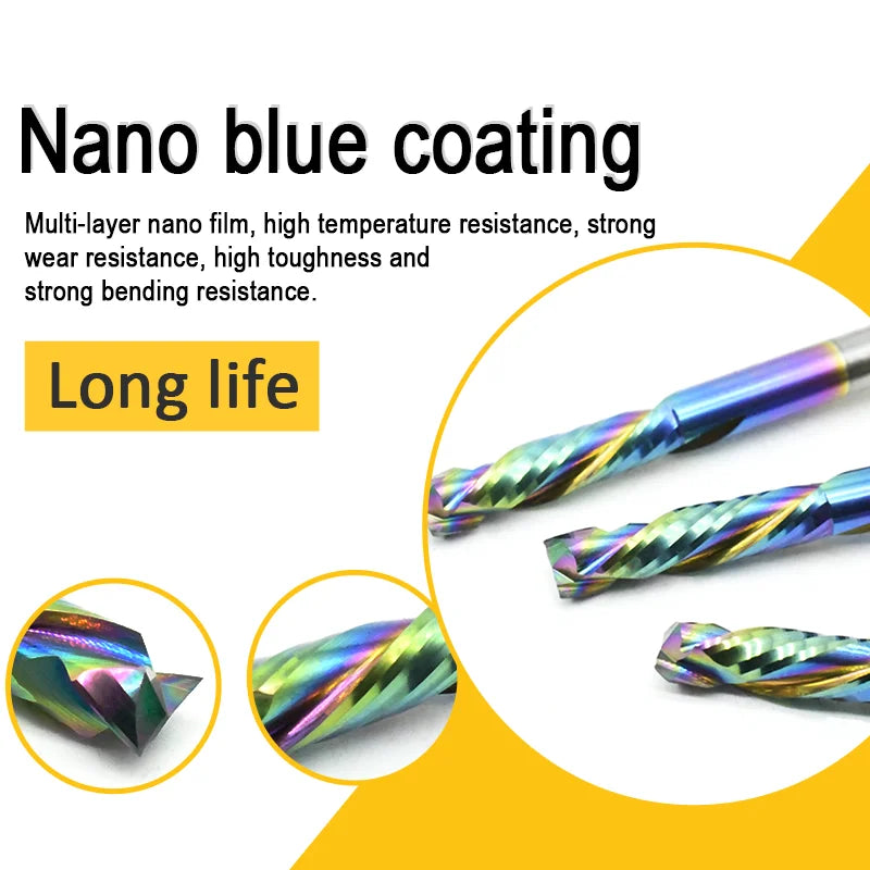 1/4 inch Nano Blue Coated Carbide End Mill BL-TL766