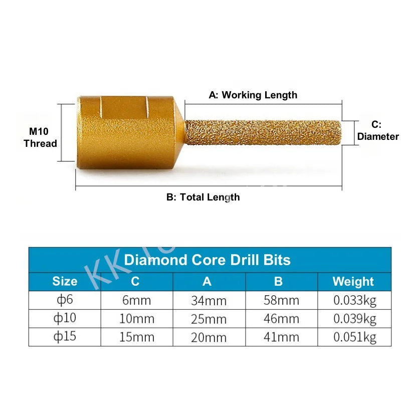 M10 Brazed Diamond Trimming Drill Bit BL-TL569
