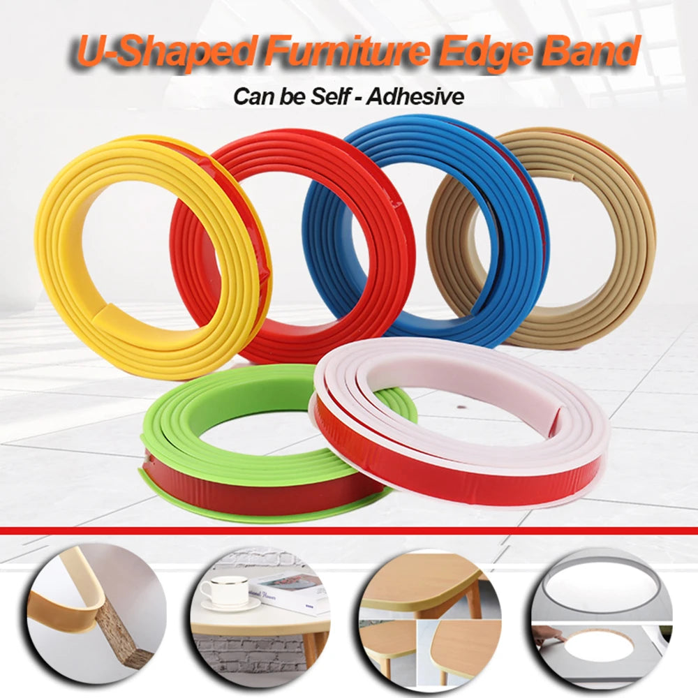5m 9-20mm U-shaped TPE Self-adhesive Edge Banding Strip BL-TL673