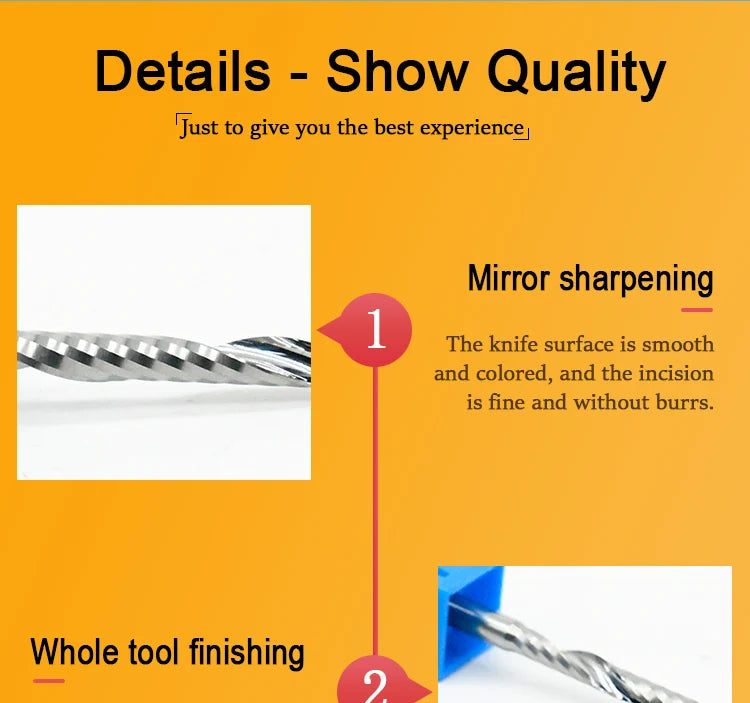 5-PCS Single-edge Spiral CNC Milling Cutter BL-TL767