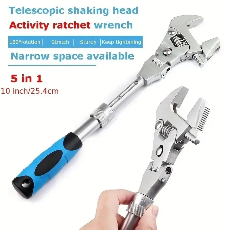 5-in-1 Adjustable Torque Rotating Ratchet Wrench BL-TL241