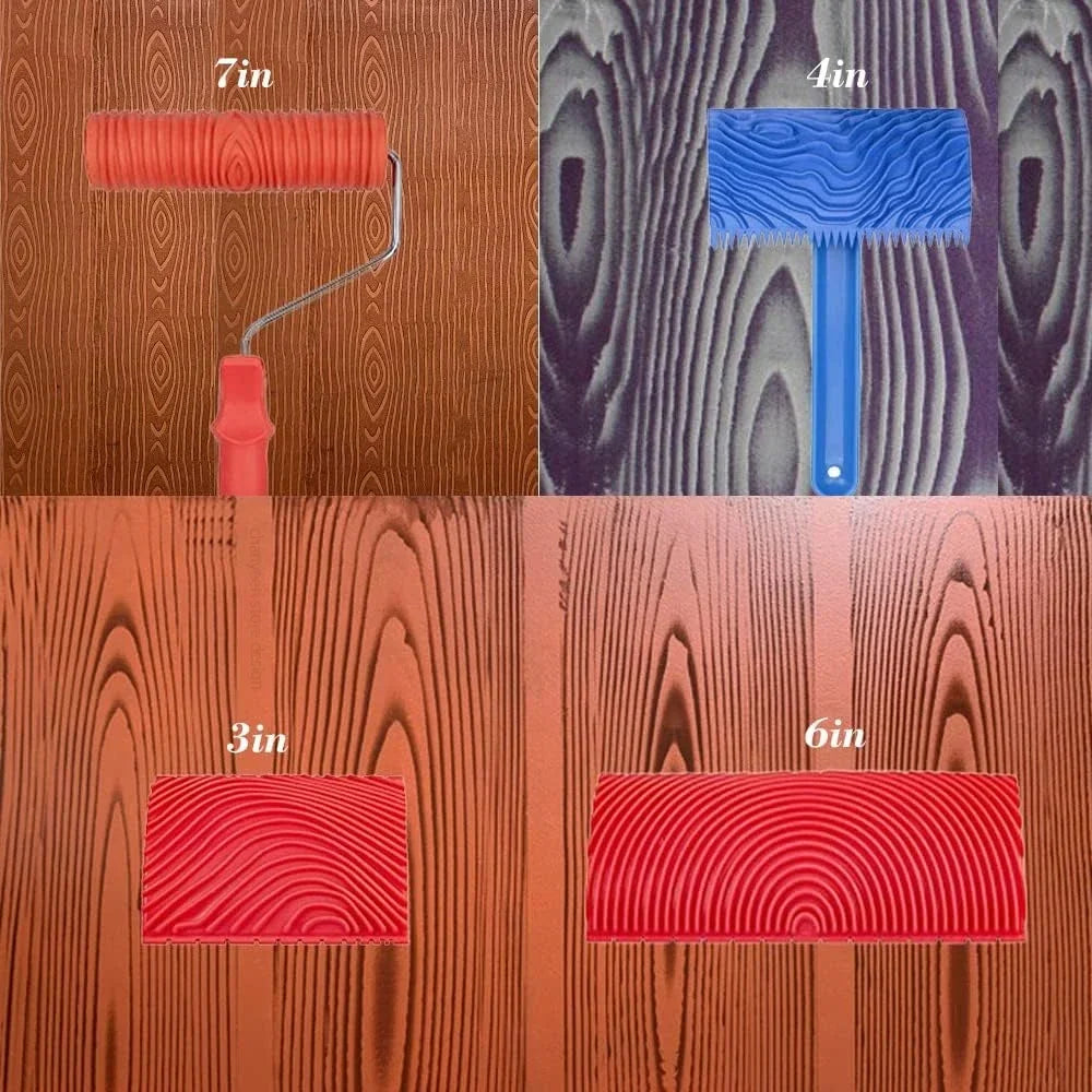 Wood Grain Tool Set Texture Rubber Paint Roller Brush BL-TL751