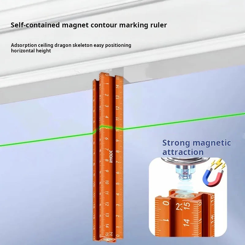 Count Our Ruler Spring Contour Carpentry Measuring Ruler BL-TL731