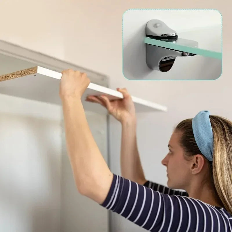 Adjustable Glass Shelf Bracket Clip Hardware BL-TL740