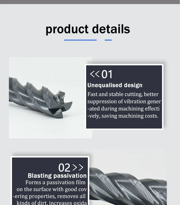 HRC55 4-edge Tungsten Alloy CNC Milling Cutter BL-TL765