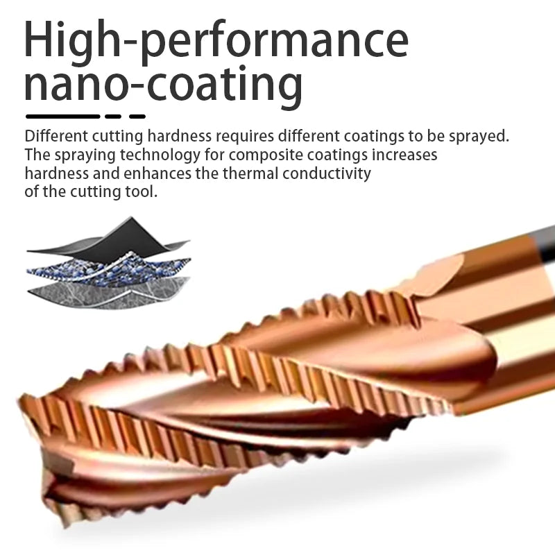 HRC55 3/4 Blade Carbide CNC Milling Cutter BL-TL760