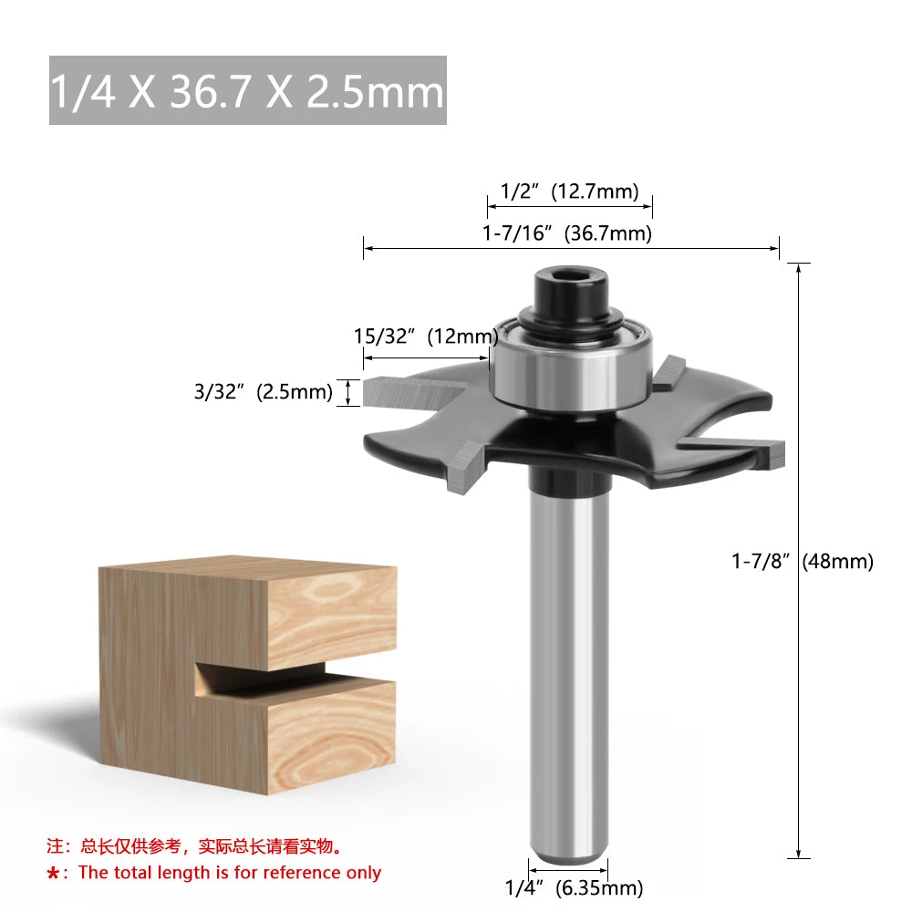 Four-edge T-type slotting milling cutter BL-TL728