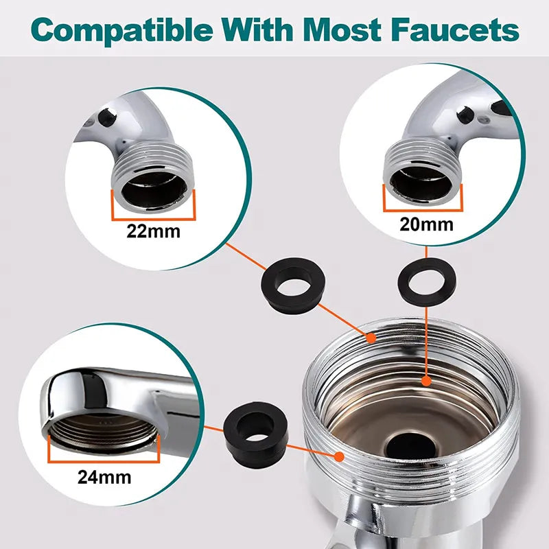 FOYTOKI 3pcs 360 360-degree Swivel Kitchen Faucet Nozzle Easy Clean