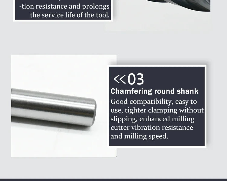 HRC55 4-edge Tungsten Alloy CNC Milling Cutter BL-TL765