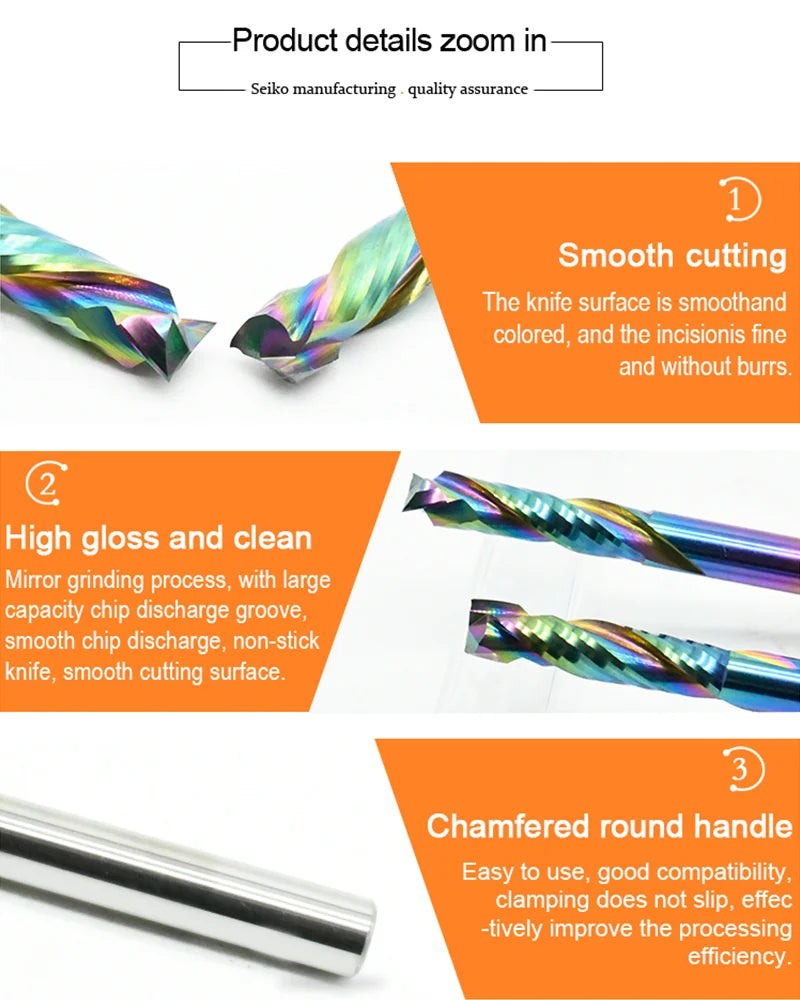 1/4 inch Nano Blue Coated Carbide End Mill BL-TL766