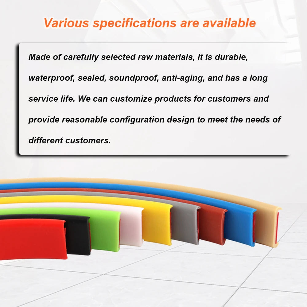 5m 9-20mm U-shaped TPE Self-adhesive Edge Banding Strip BL-TL673