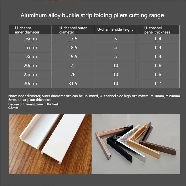 Aluminum Alloy Folding Right Angle Pliers BL-TL727