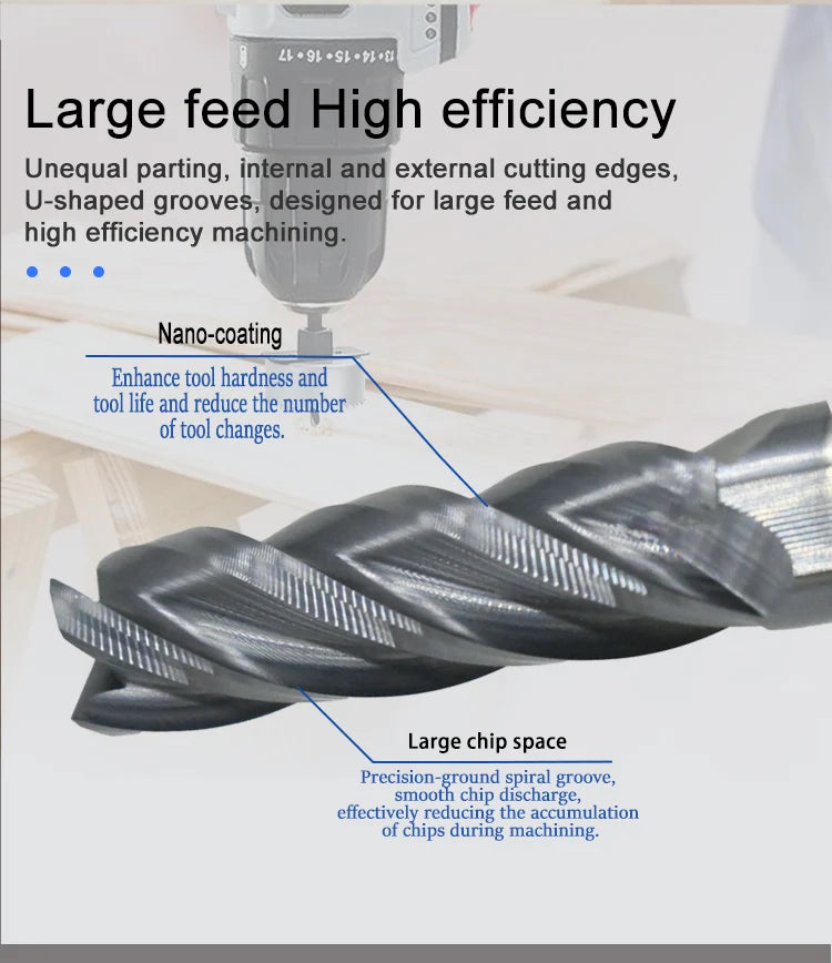 HRC55 4-edge Tungsten Alloy CNC Milling Cutter BL-TL765