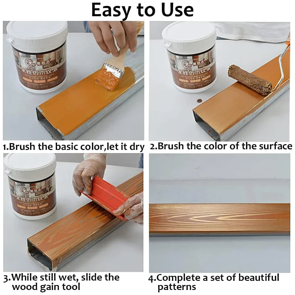 Wood Grain Tool Set Texture Rubber Paint Roller Brush BL-TL751