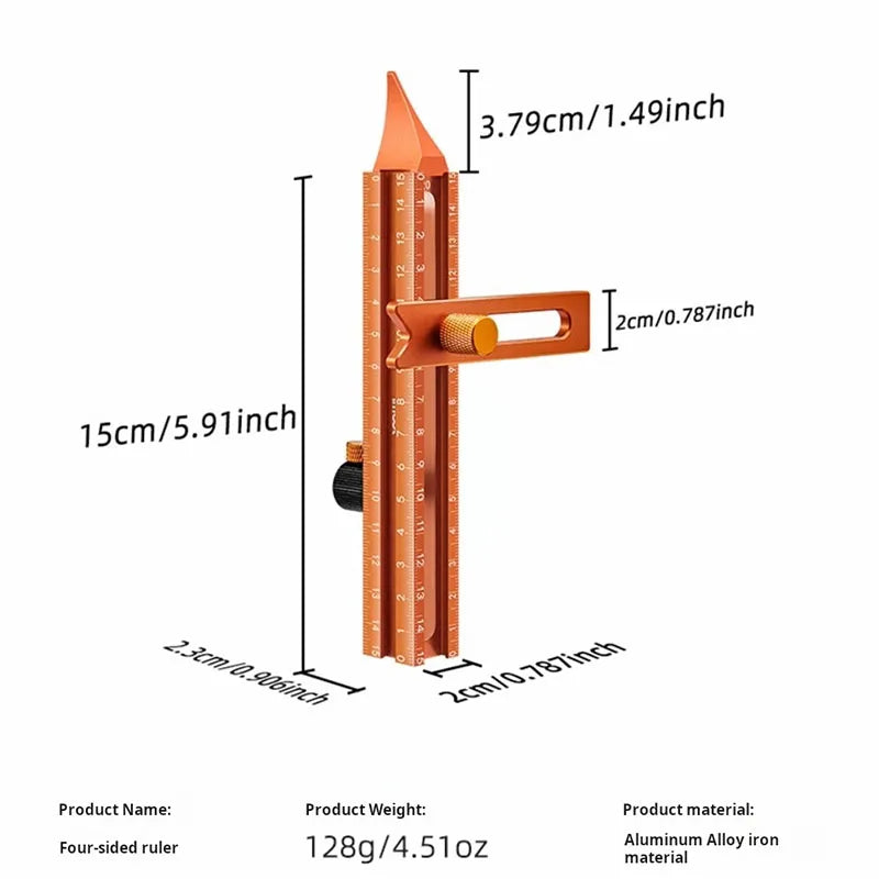 Cargo Contour Check Ruler Contour Carpentry Measuring Ruler BL-TL731