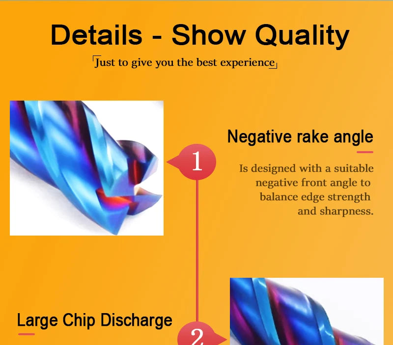 HRC65 CNC Machine Tool 4-edge Square Milling Cutter BL-TL759