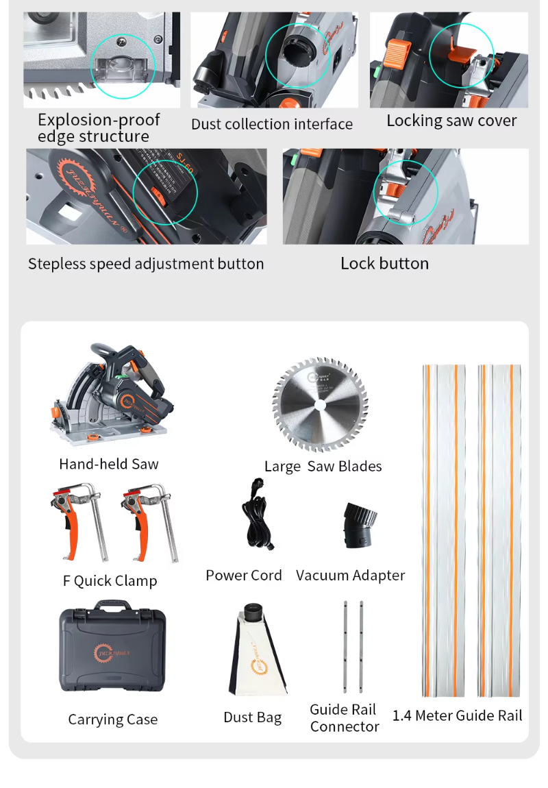 2000W Miter Saw with Guide Rail BL-M36