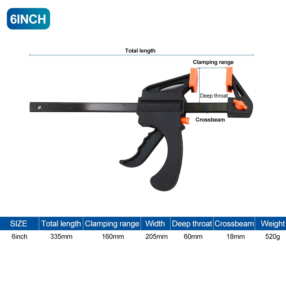 6/8/10/12/18/24/30 Inch Work Bar F Clamp BL-TL38
